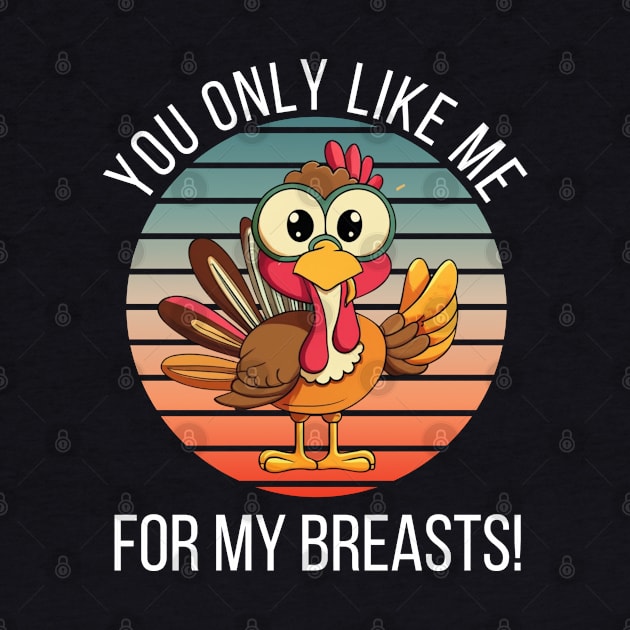 You Only Like Me For My Breasts Funny Turkey Thanksgiving by CharismaShop